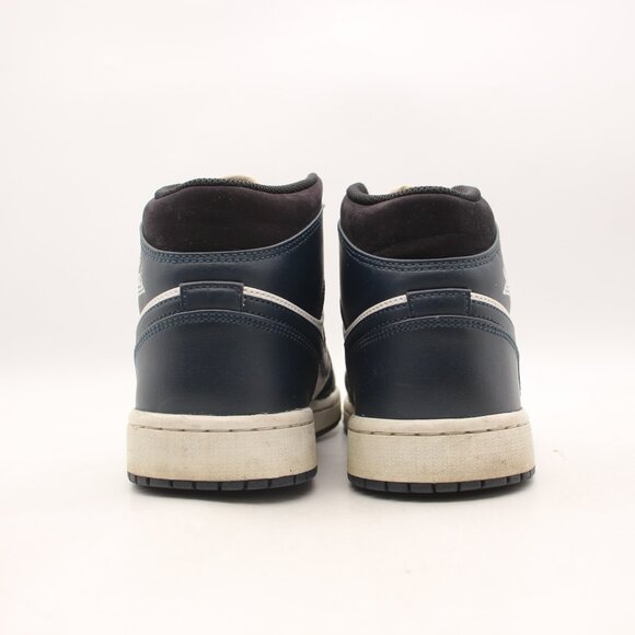 Nike Air Jordan 1 Mid Men\'s Size 9 Armory  Navy White Sneaker Shoes 554724-411 main image 6